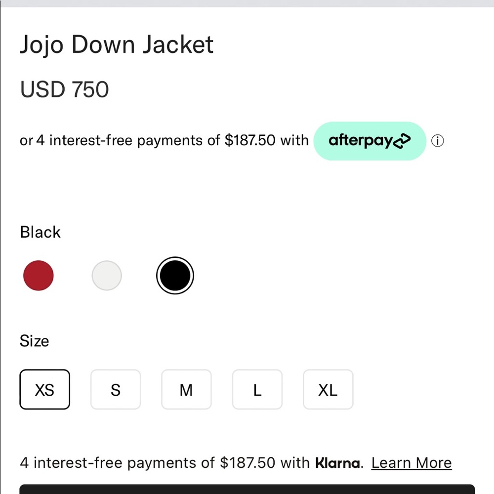 Perfect Moment Women’s Jojo Down Jacket - black XS, perfect condition - Picture 4 of 10